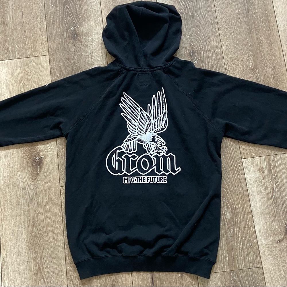 Black Hoodie with Eagle Design